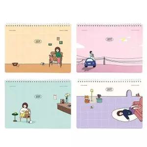 월간 722WQN30 보리 먼슬리플래너 4개 스케줄러 혼합 다이어리