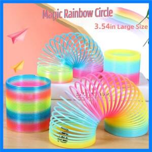 대형 레인보우 매직 스프링 서클 장난감 어린이 생일 파티 호의 경품 선물 기념품 유치원 게스트 Pinata 필