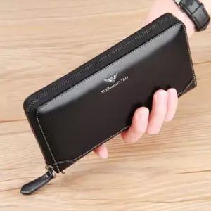 장지갑 슬림 남자 소가죽 클러치 통장 카드 수납 슬림 소가죽 클러치 통장