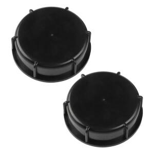 2개 IBC 컨테이너 스크류 캡 밸브 커버 S100x8 DN80 나사형 플라스틱 뚜껑 탱크용