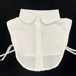 페이크셔츠 쉬폰 라운드 목카라 화이트 페이크카라-WFIYMT1