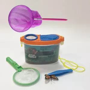 (KC) 곤충 수집 상자 그물망 세트 확대경형 목걸이 집개 채집 자연 학습 준비물