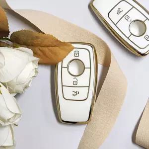 벤츠 A타입 키 커버 골드 테두리 아이보리