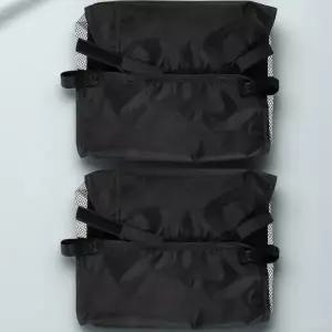 2Pcs 유모차 정리함 넓은 바닥 바구니 및 식료품 필수품용 메쉬 보관 가방 유모차 운반용 액세서리