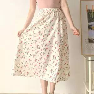 [라일리여성의류] Rly 밴딩 롱스커트 롱치마 봄 가을 플라워 쉬폰 스커