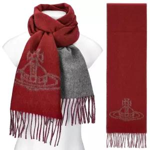 25FW 비비안웨스트우드 싱글 ORB 리버시블 머플러 81030006 W00ZH H411