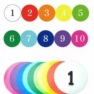 체육용 축구 경기 라운드 마커 콘 숫자 표시 스포츠 훈련용 접시형 표시기