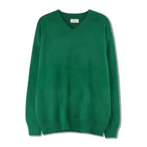 [하프클럽/]남자 소프트 앙고라 스판 브이넥 긴팔 니트 SG-KN-Q029-초록