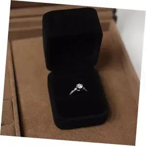 벨벳 소재 주얼리 보관 케이스 프로포즈용 반지 보관함 웨딩 예물 귀금속 정리함