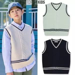 탑텐키즈 25년 공용 케이블 스웨터 베스트 MKF1ES3201
