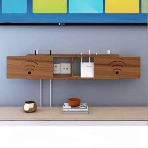 공유기 셋톱박스 정리함 60CM 멀티탭 가리개 콘센트 기기 보관함 와이파이 거치대