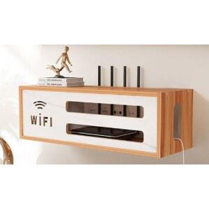 셋탑박스 가리개 티비 콘센트 덮개 35x11x19cm 우드 공유기 JL08 정리