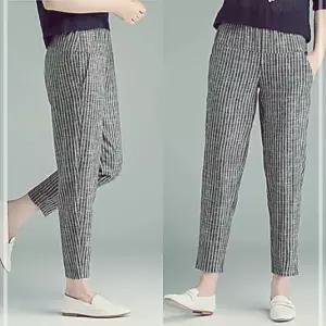 나미나라 항아리바지면 여자 엄마 주말 여름 바지 세미 베기바지 밴딩 29AWF46956