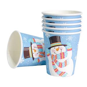 눈사람 일회용 종이 컵 크리스마스 컵 다5다