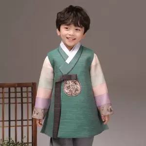 [보리보리/더예한복]QT219-연빛그린 남아한복 아동한복