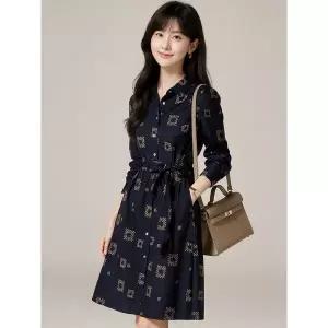 [하프클럽/리블리크]마코 카라 패턴 원피스_RB3OP058