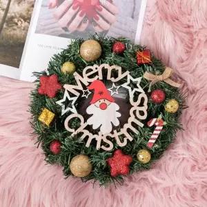 [텐바이텐]크리스마스 리스 벽장식 써클 산타 A 250mm 벽걸이 소품 입구
