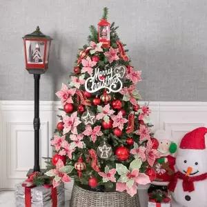 [텐바이텐]크리스마스 트리 장식 풀세트 플로스노벌티연그린 150cm 양면