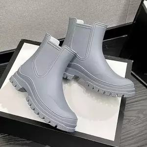 [오노마] ONM 회색 여성 발목 레인 부츠 사계절 비오는날 성인 장화 (S11100530)