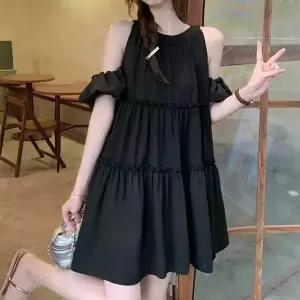 [오노마] ONM 홀터넥 캉캉 프릴 원피스 a라인 핏 밴딩 소매 캐주얼 (S10765013)