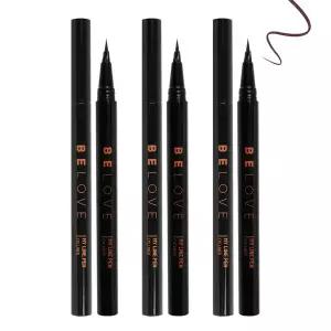 (3개)비러브 마이라인 펜 아이라이너 다크브라운 /안번지는 이지드로잉 수채화발색 붓펜타입