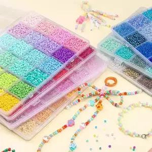 24색 시드 비즈 세트 공예 구슬 악세사리 팔찌 만들기 재료