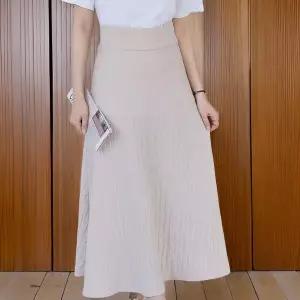 [하프클럽/]여성 하이웨스트 스판 롱 A라인 스커트
