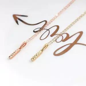 [하프클럽/]14K 컷팅 스틱 드롭 금 목걸이 펜던트