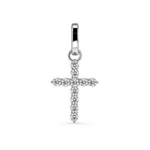 [도로시] 14k 클래식 랩 다이아몬드 십자가 참 펜던트