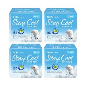 화이트 스테이쿨 날개형, 대형, 16매, 4개