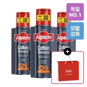 알페신 카페인 샴푸 C1 375ml (모발 강화) X 3 (+쇼핑백 증정)