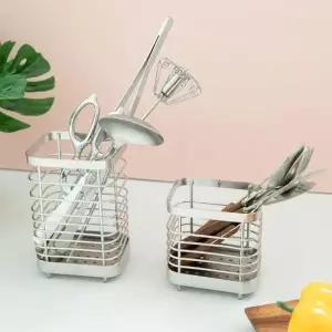 스텐비 와이어 물빠짐 수저통 WF65393