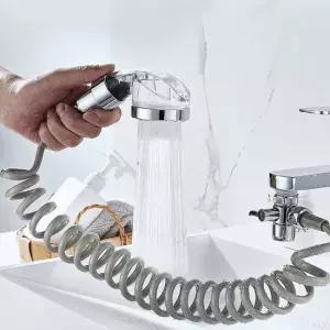 샤워기 호수 교체 욕실 스프링 호수줄 베란다청소 샤워기호스 욕실청소 욕실정리