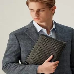 닥스 액세서리 26SS [클러치][PORTSMOUTH+] 블랙 핸드크래프트 메쉬M 소가죽 DBBA6E725BK