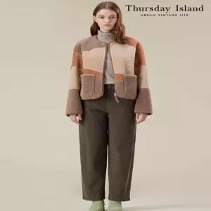 [써스데이아일랜드][Thursday Island] 블로킹 퍼코트(T238MLT235W)