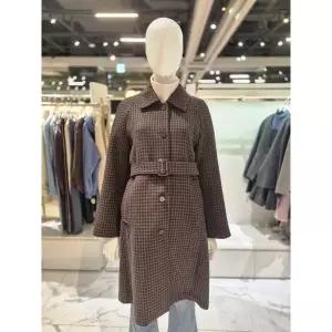 [올리브데올리브](센텀시티점)벨티드 체크 롱 코트 OW5WHA88