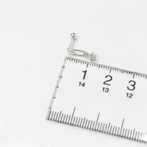 [하프클럽/]여자 실버 스타 피어싱 925 하트 클립 귀걸이