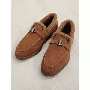 [NS홈쇼핑][센터시티] 고세 누디 몰트 스웨이드 털 로퍼 OZP5F082 카멜[35599293]