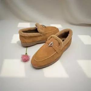 [NS홈쇼핑]고세 데일리 여성 스웨이드 몰딩 방한 털 로퍼 OZP5F082 카멜 2cm..