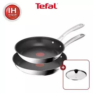 [테팔] 퍼펙트 레지스트 티타늄3X 프라이팬 2종(팬24+팬28)+레온 유리뚜껑24