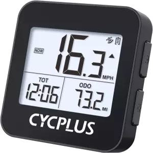 CYCPLUS GPS 자전거 컴퓨터 자동 백라이트가 장착된 무선 사이클링 방수 및 라거 배터리가 속도계 주행
