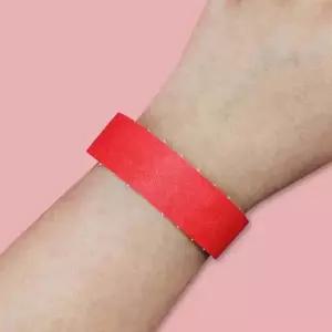 입장권티켓 일상생활방수 빨강 종이팔찌 컬러 밴드