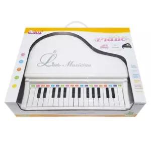 멜로디 31건반 8개 타악기 4가지 연주 마이크 장착 피아노 악기완구_화이트