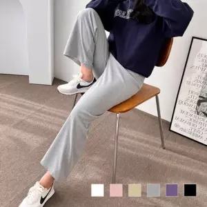 고품질 루즈핏 밴딩 배기바지 캐쥬얼 여성바지 면바지 면 (WFJ46ER)