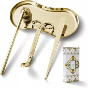 PATOISE 4 in 1 캔들 스너퍼 세트 윅 트리머 커터 액세서리 디퍼 트레이 홀더 아로마테라피 애호가를 위한