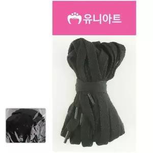 고품질 신발끈 넙적 운동화 끈 검정색 유니크 길이 (WFJPCGZ)