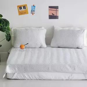 투투 선염 냉감 3중직 밴딩 카페트 패드 싱글 S 세트 그레이 여름 침구 (WFJ5QC7)