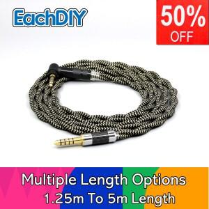 [호환품]Fostex T50RP Mk3 Mk2 데코니 오디오 헤드폰용 편조 슬리브 케이블 2 코어 2.8mm Litz OFC 이어폰