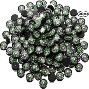 200피스 버튼 컴퍼스 미니 블랙 서바이벌 오일 충전 캠핑 하이킹 보트 투어용