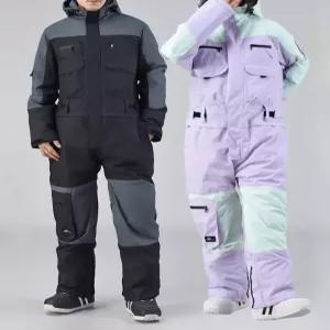 스노우보드복 점프슈트 오버롤 세트 남녀공용 스키 따뜻한